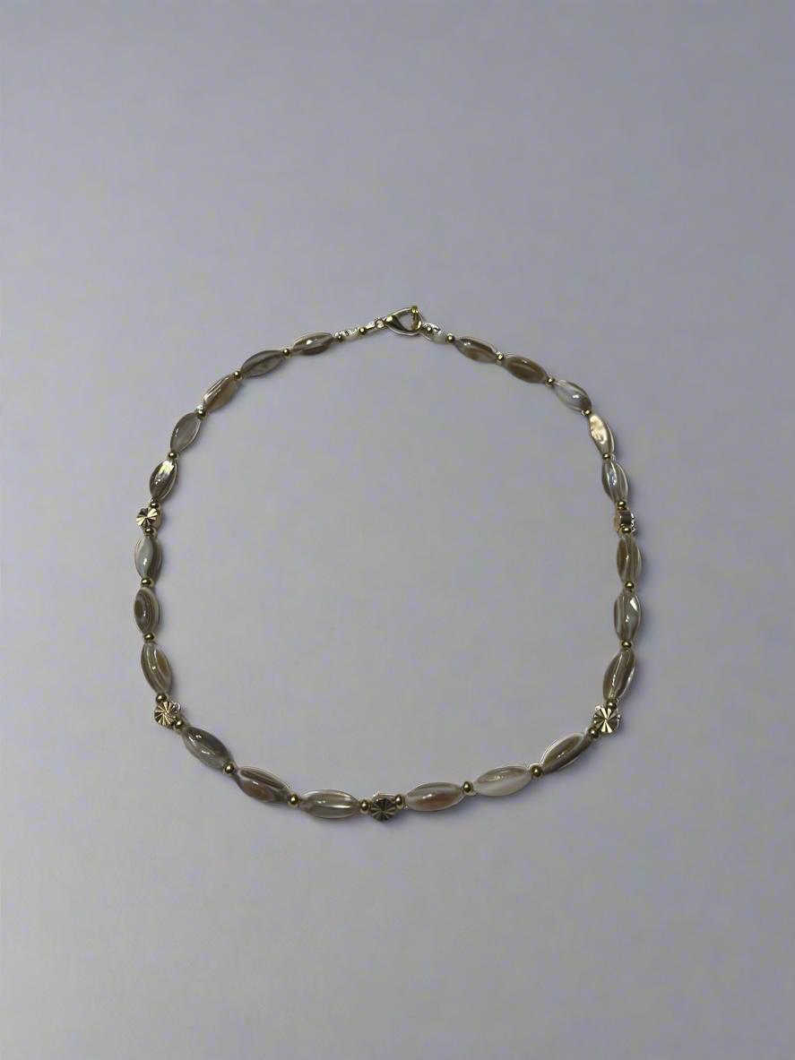 Shell Necklace with Silver Accents
