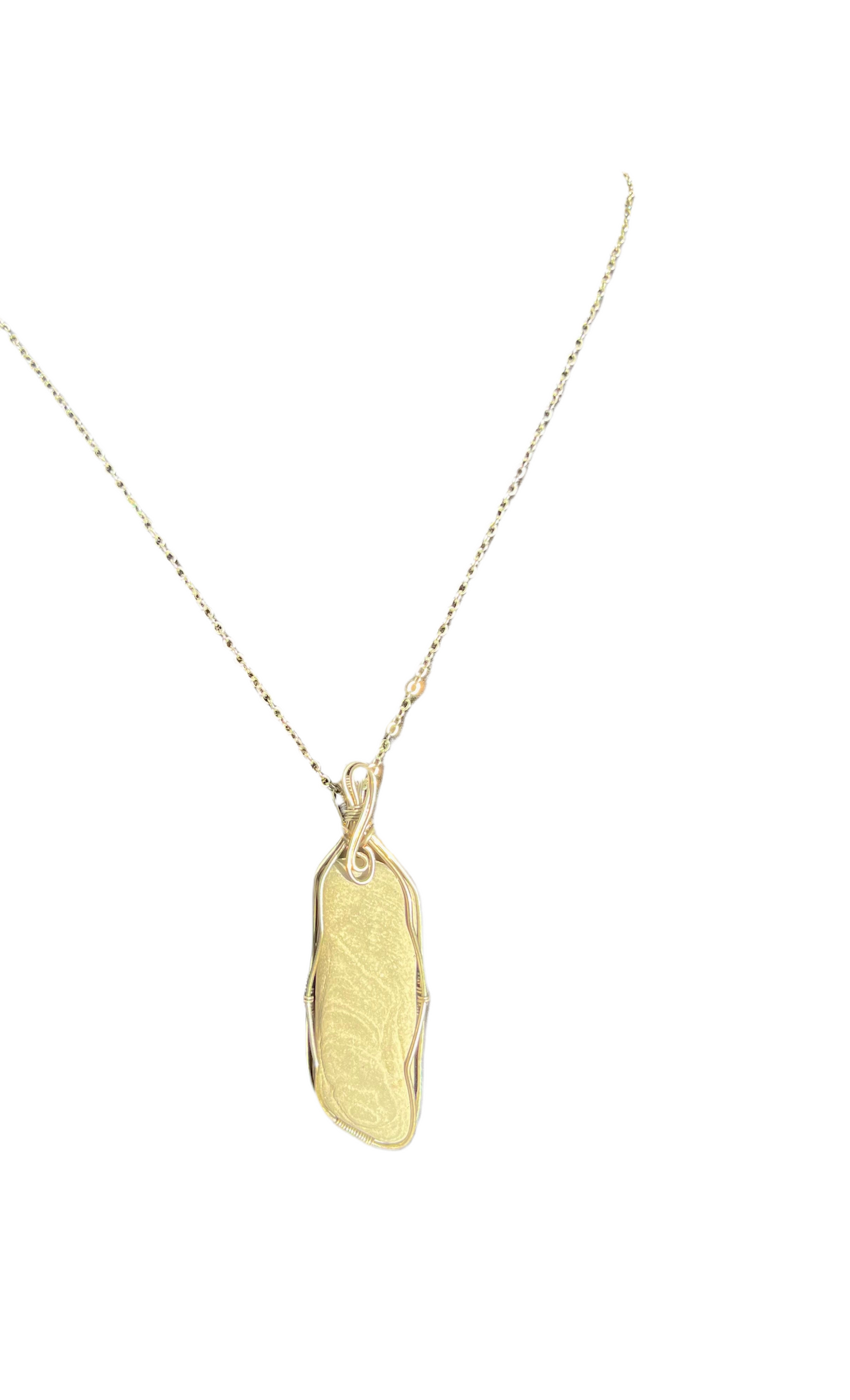 Necklace made of Grey Stone, Lake Michigan,