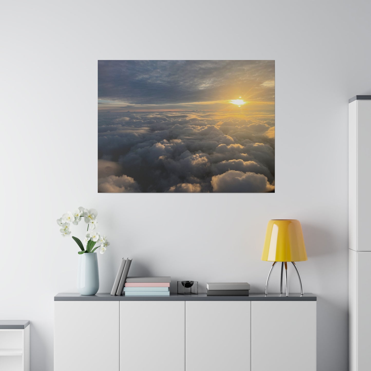 Sunset Over Rain Clouds. Cleveland  - Matte Canvas Print and Wall Art, 0.75"