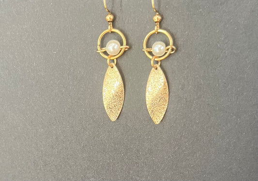 Pearls in Gold Earrings