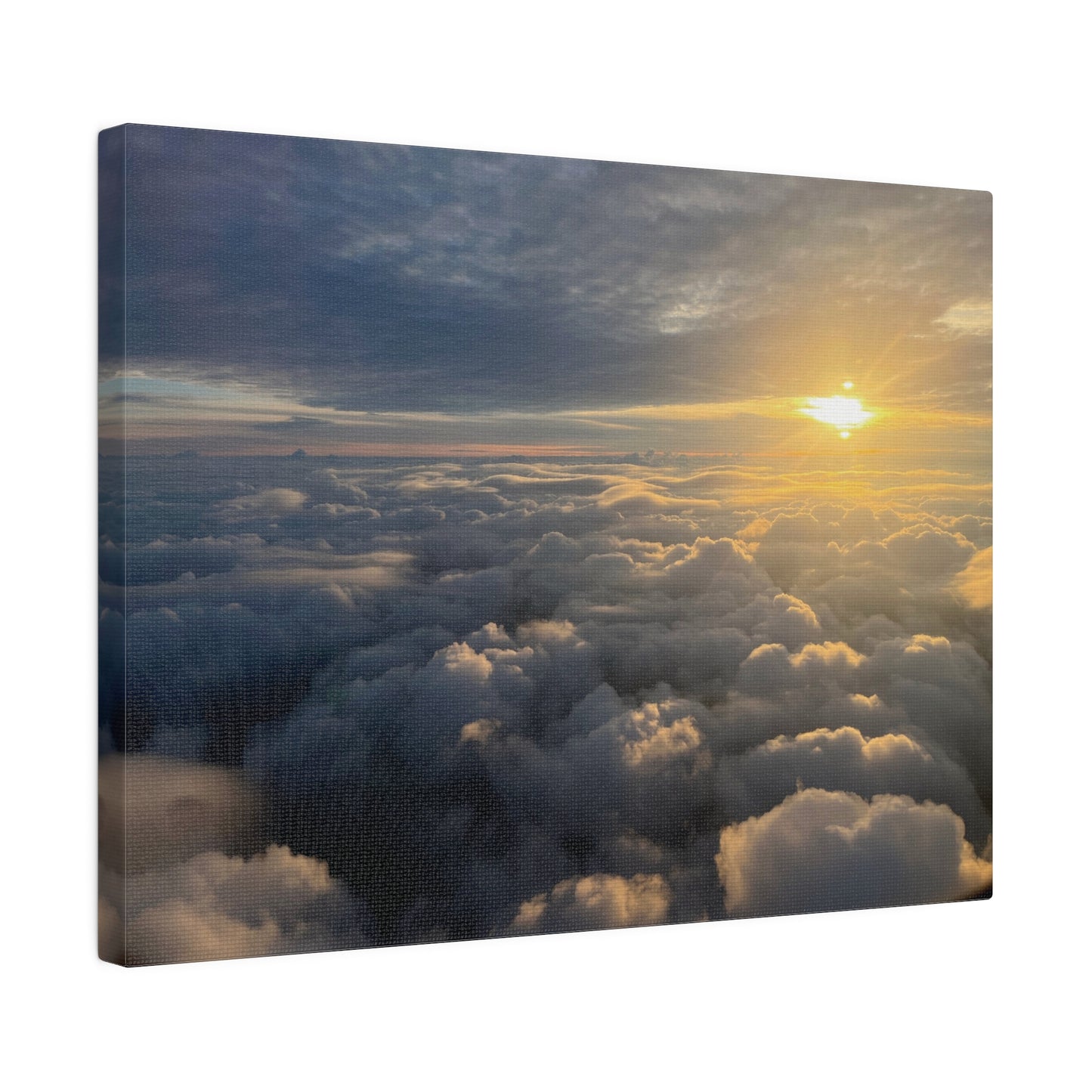 Sunset Over Rain Clouds. Cleveland  - Matte Canvas Print and Wall Art, 0.75"