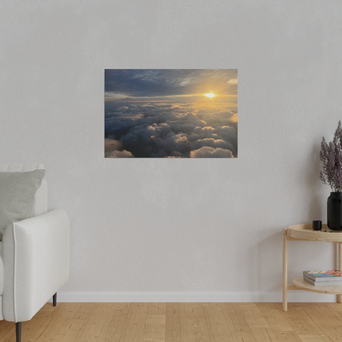 Sunset Over Rain Clouds. Cleveland  - Matte Canvas Print and Wall Art, 0.75"