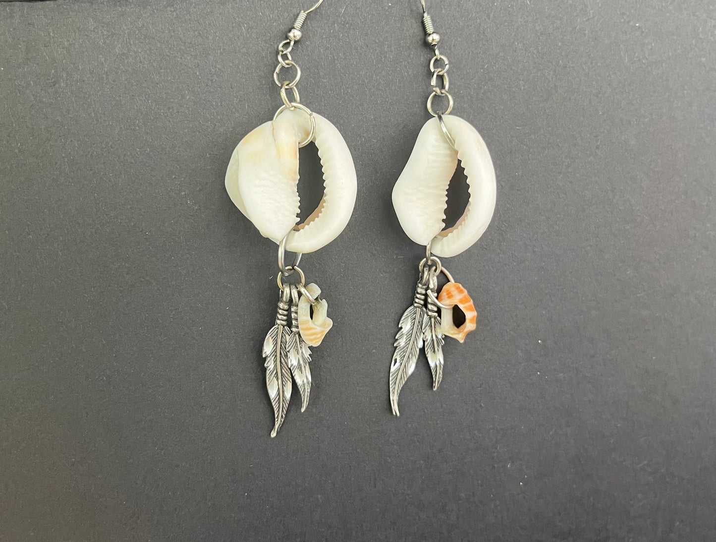 Drop Earrings made from Sea Shells from Cojimes Beach