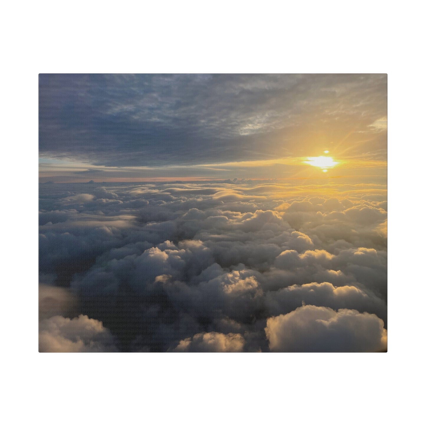 Sunset Over Rain Clouds. Cleveland  - Matte Canvas Print and Wall Art, 0.75"