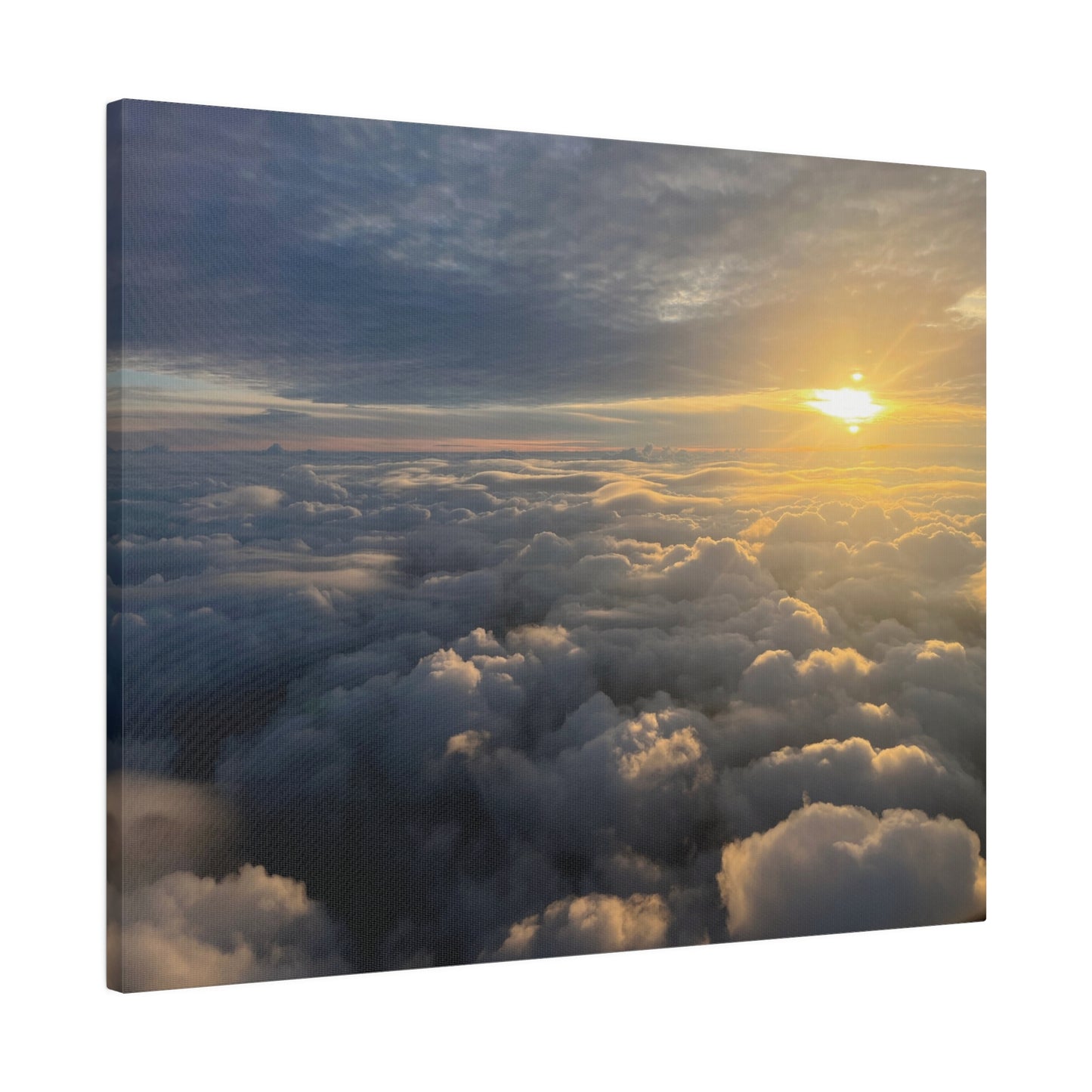 Sunset Over Rain Clouds. Cleveland  - Matte Canvas Print and Wall Art, 0.75"