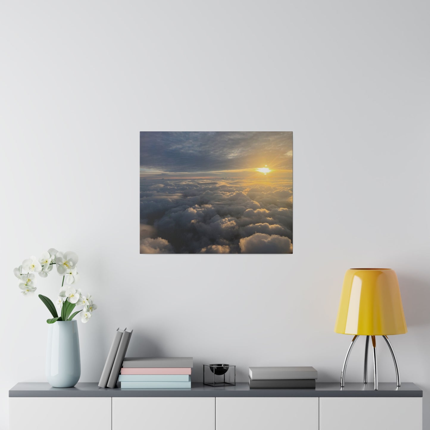 Sunset Over Rain Clouds. Cleveland  - Matte Canvas Print and Wall Art, 0.75"