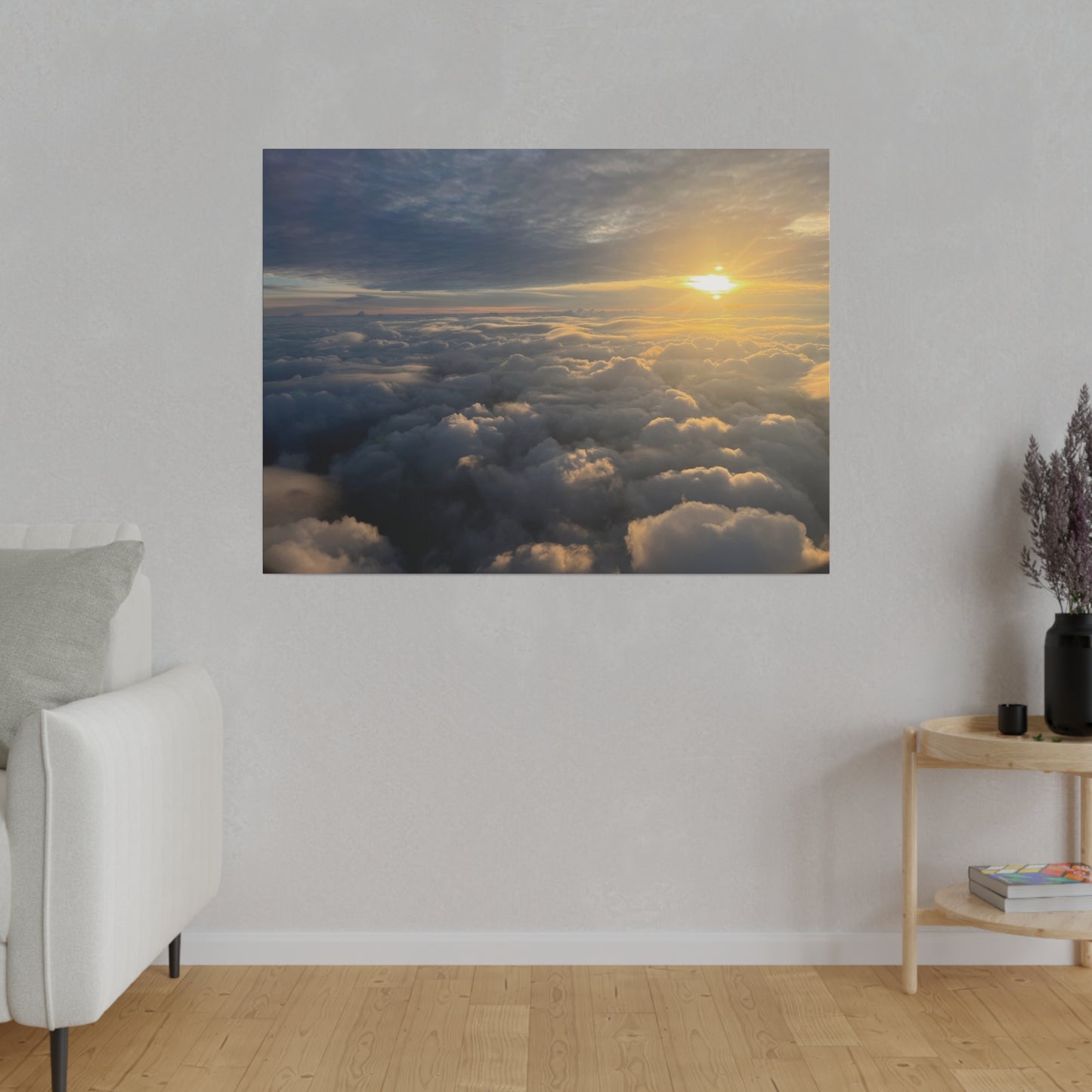 Sunset Over Rain Clouds. Cleveland  - Matte Canvas Print and Wall Art, 0.75"