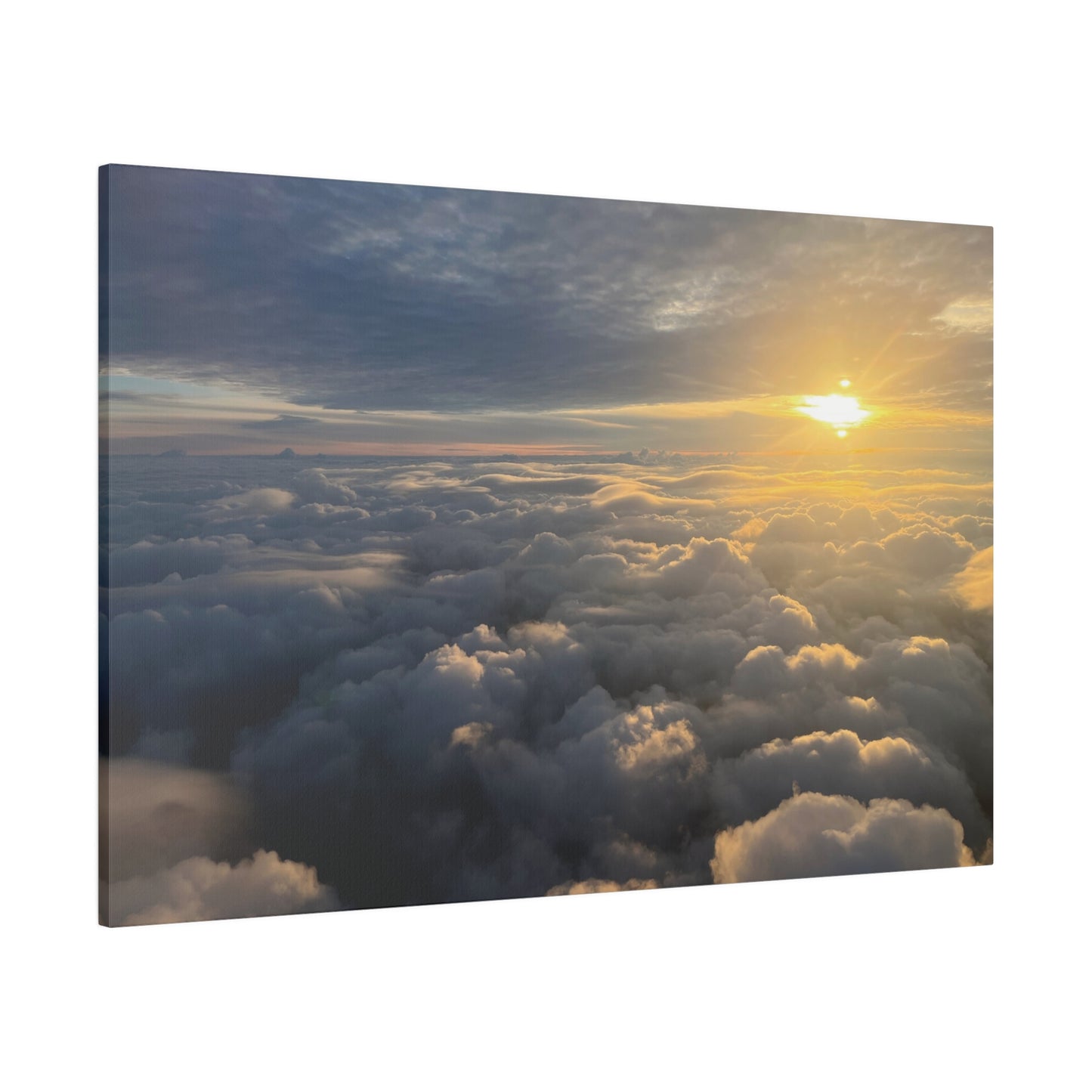 Sunset Over Rain Clouds. Cleveland  - Matte Canvas Print and Wall Art, 0.75"