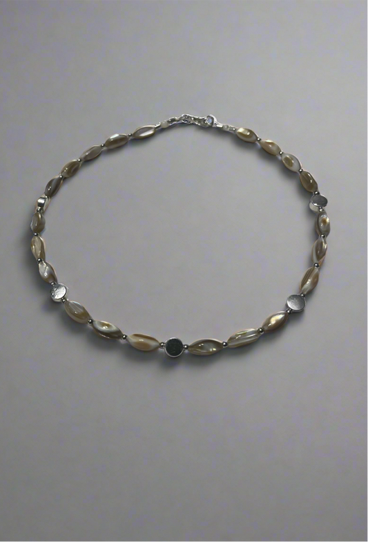 Shell Necklace with Silver Accents