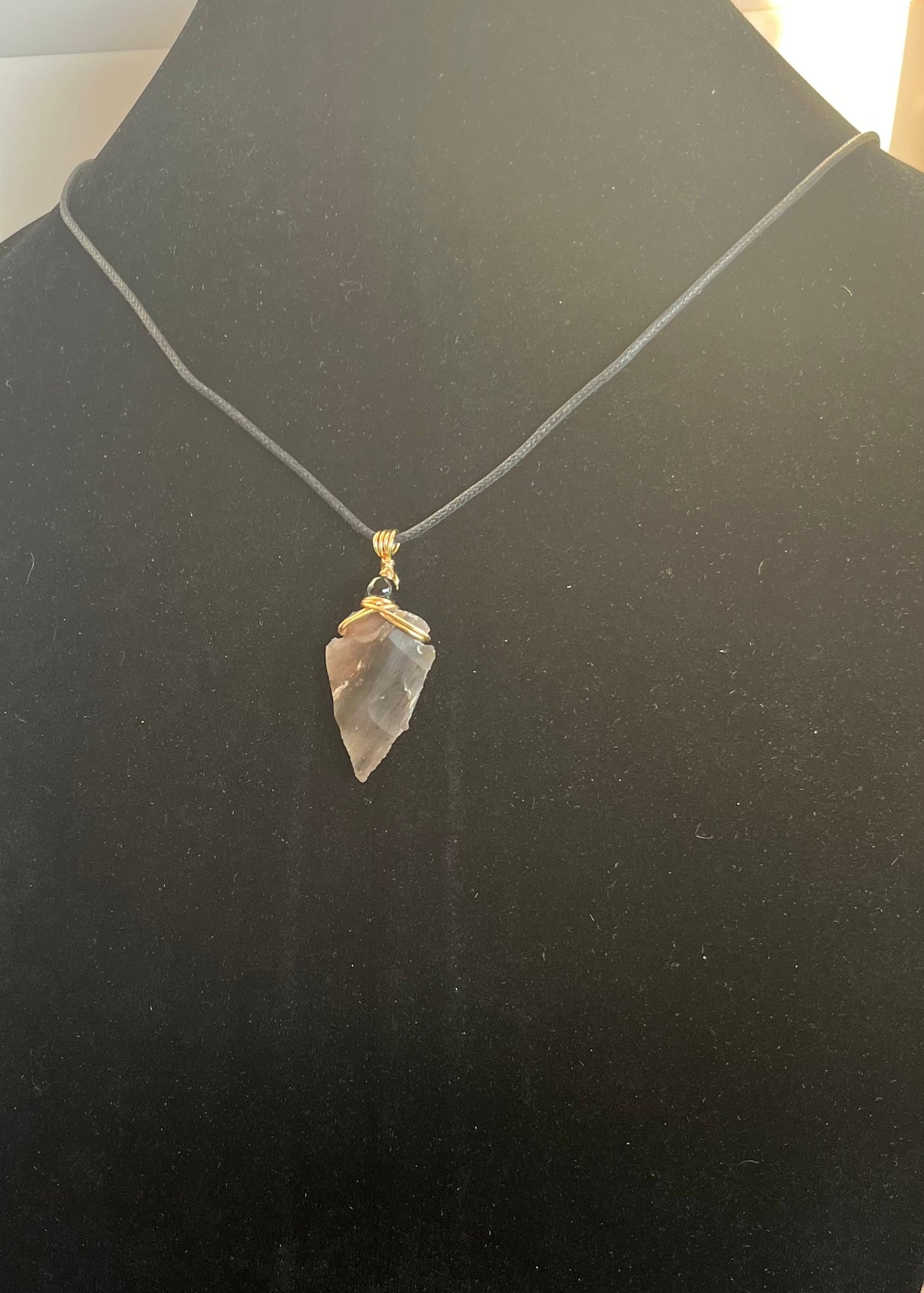 Jasper Arrowhead Adjustable Cord Necklace