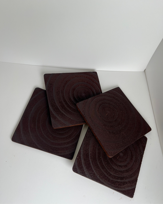 Wood Coasters with Honey Pigment